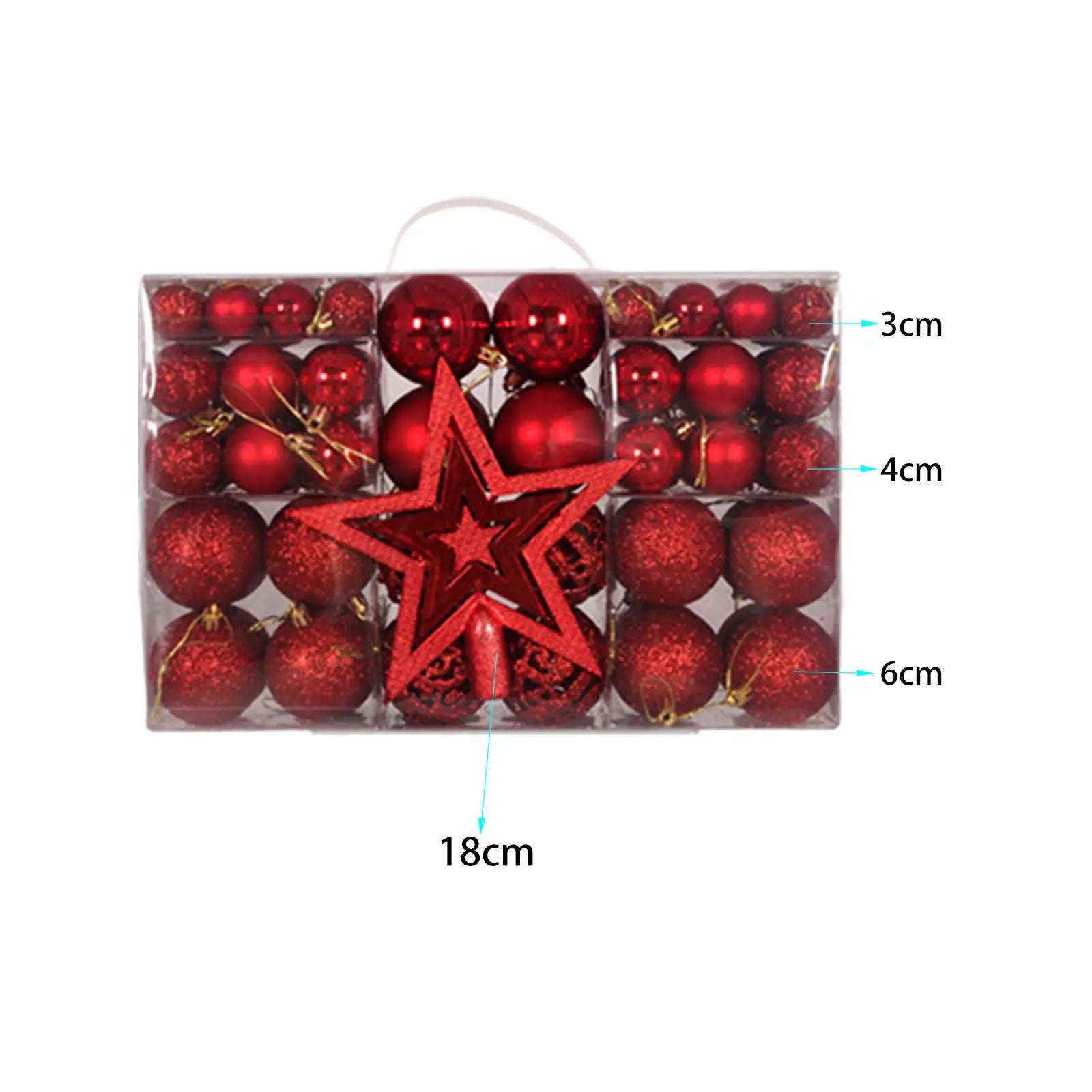 Christmas Ball Ornaments DIY Decorative Durable Tree Star Hanging Zpaxo