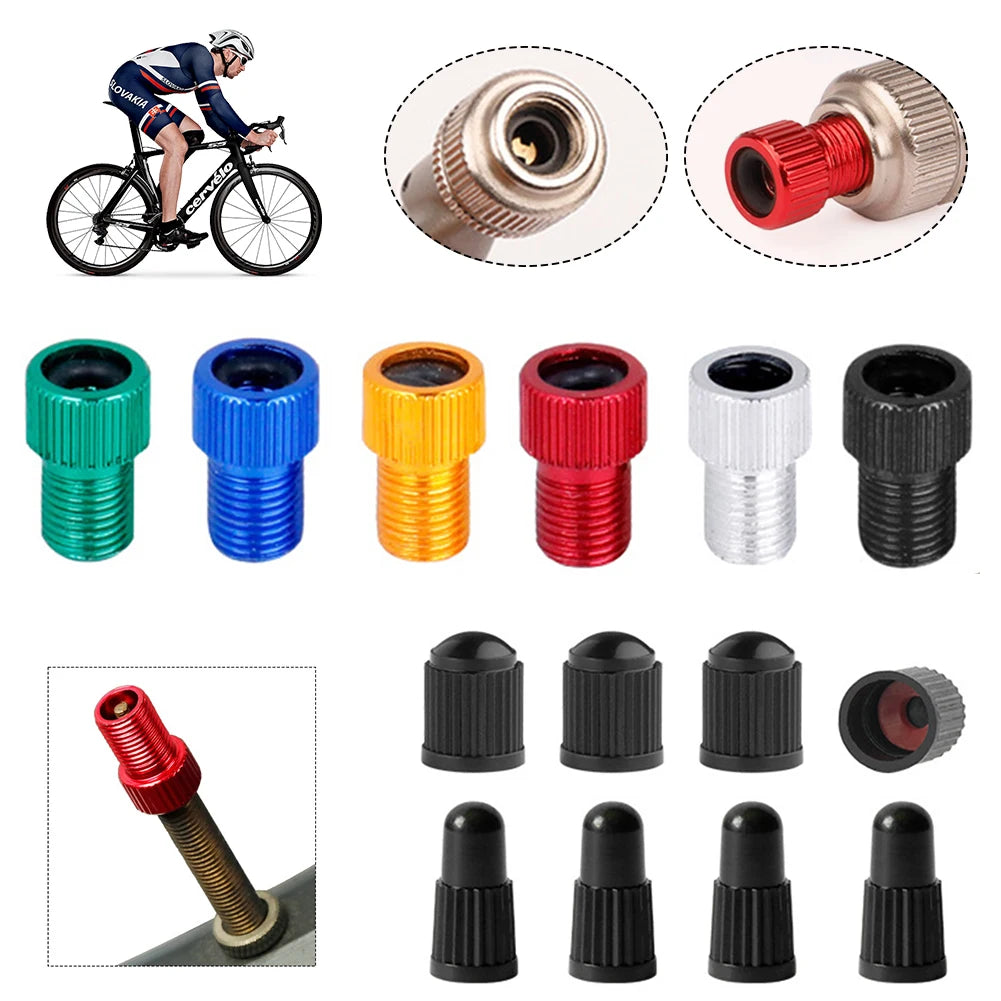 Aluminum Alloy Valve Adapter Convert Schrader Bike Converter