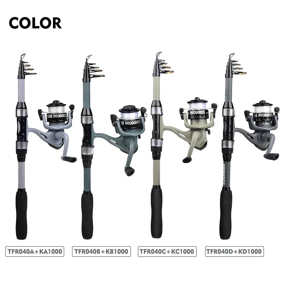 Portable Telescopic Saltwater Fishing Rod & Reel Combo Set