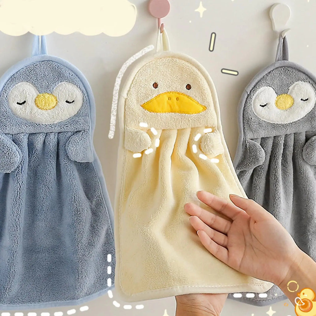 Animal Hand Towels Kids Absorbent Quick Drying Microfiber Cute