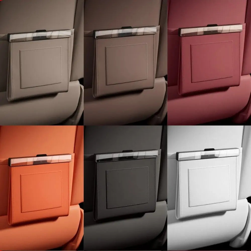 Waterproof Car Garbage Bag Leather Storage Pocket Magnetic Adsorption Storage Bag Garbage Bin Space Saving Zpaxo