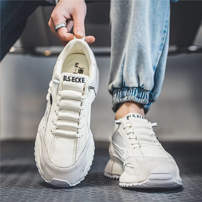 Men's Casual Sneakers Luxury Trainer Shoes Breathable Race Running
