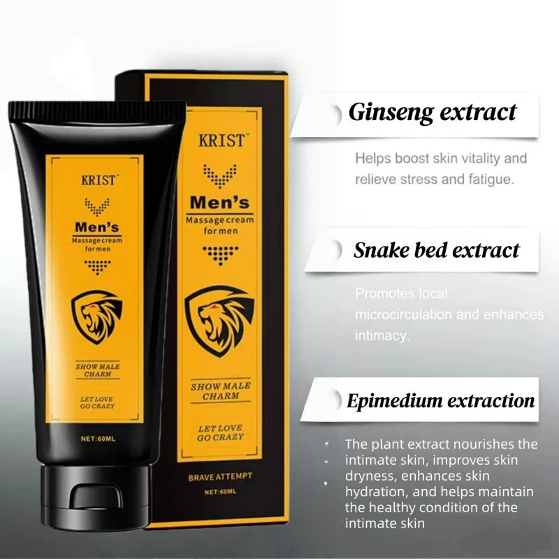 Men's Intimate Care Cream with Epimedium And Other Ingredients Large Capacity Exclusive Gift for Men Personal Hygiene Zpaxo
