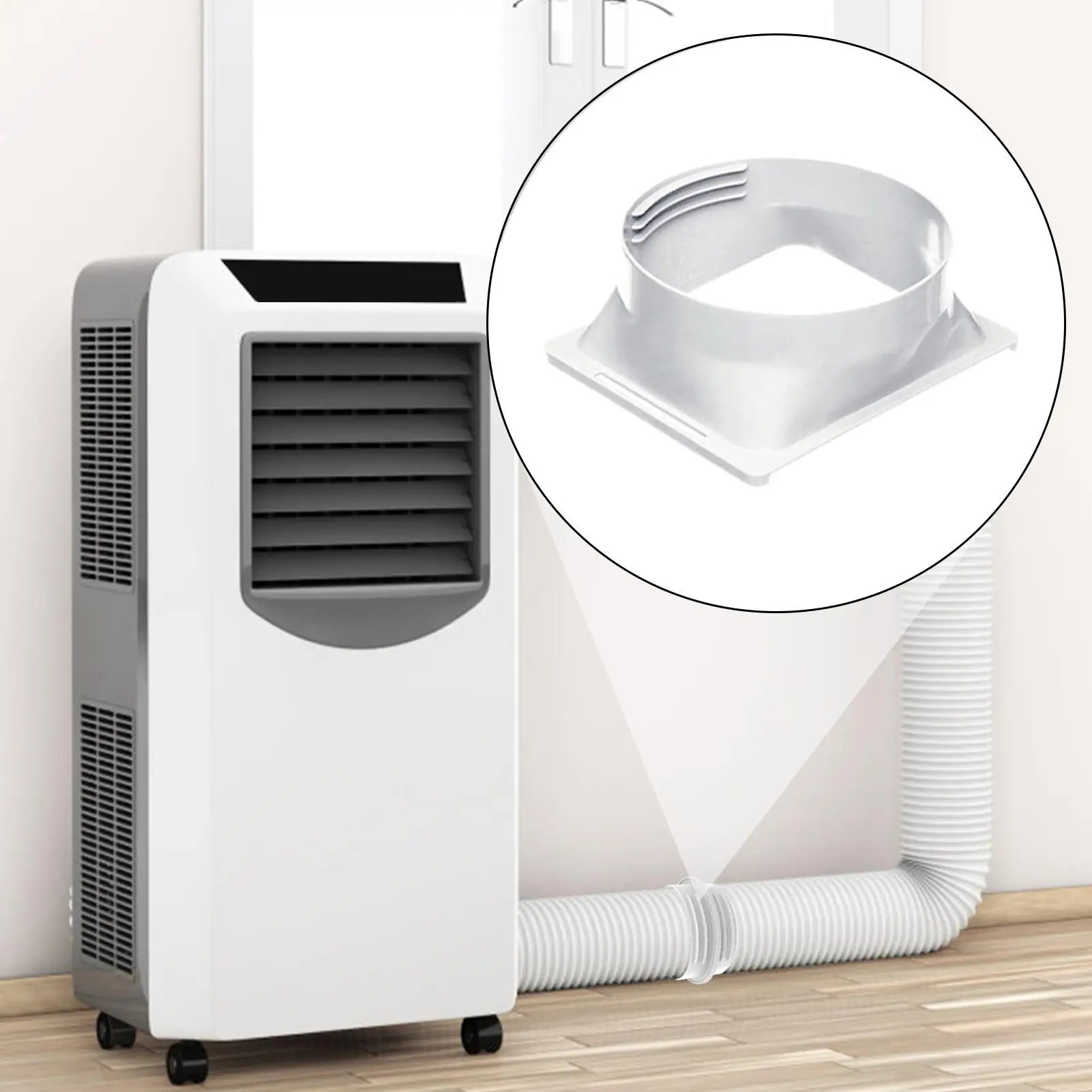 Portable Air Conditioner Hose Connector Square Round Window Adapter