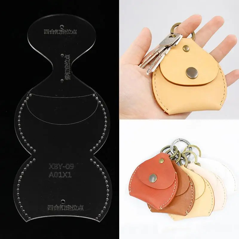 Leather Craft Mini Coin Purse Making Acrylic Template Tool DIY Small Zpaxo