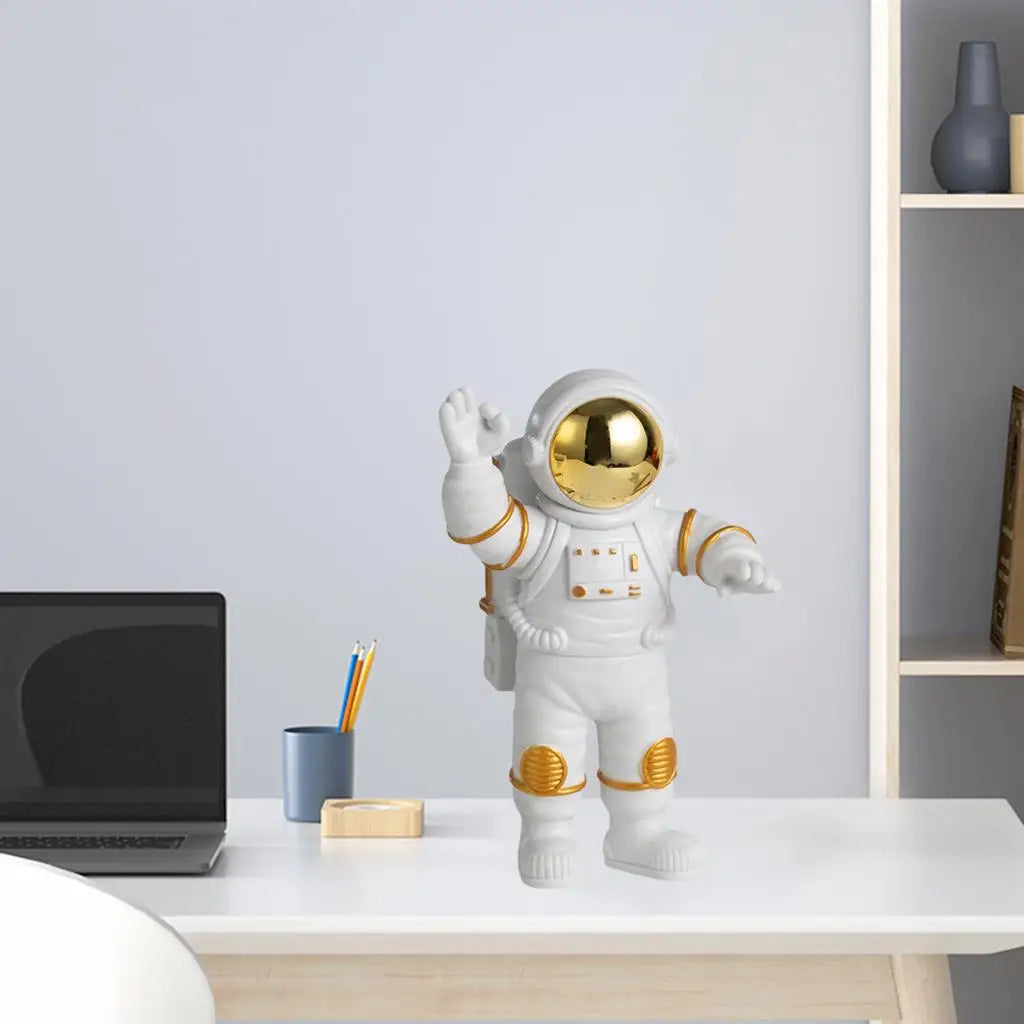Resin Astronaut Figurines Spaceman Sculpture Miniatures Parties Cake Zpaxo