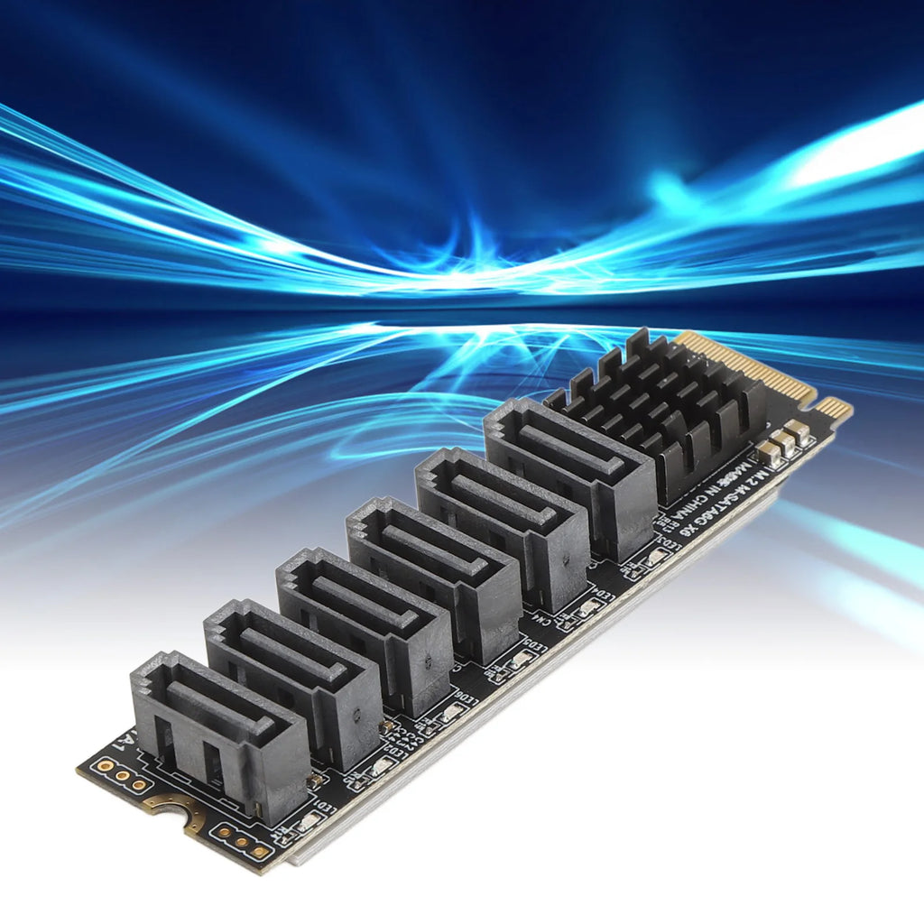 M 2 SATA3 0 Adapter Card 6Gbps Speed ASM1166 PCIE SATA Expansion