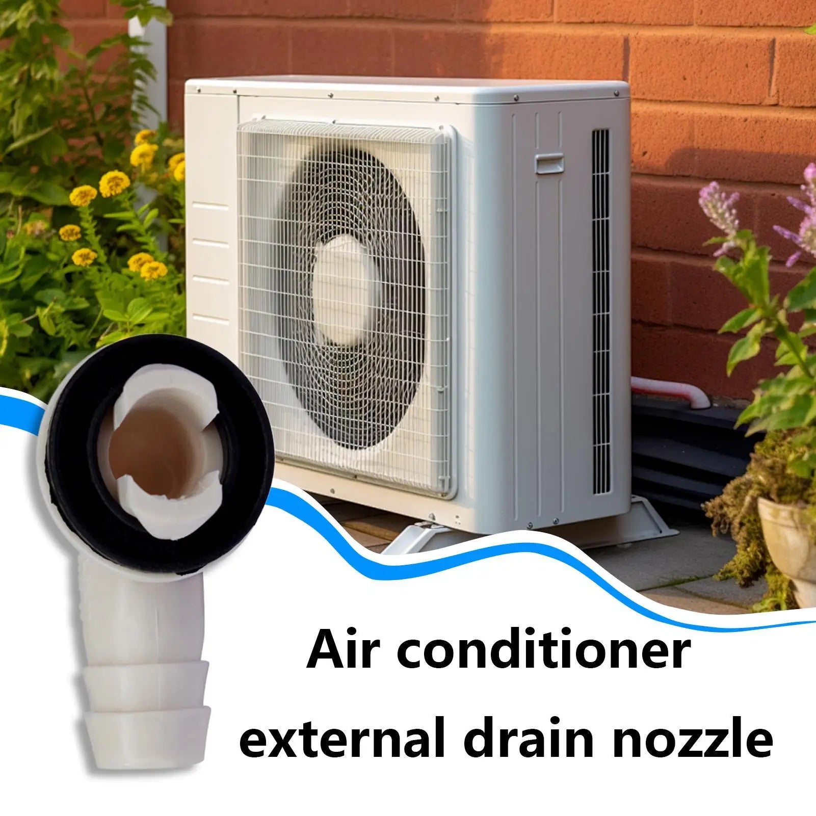 Air Conditioner Drain Hose Connector Drain Hose Spout Nozzle Lightweight Elbow Fitting for Home Users and Professional Zpaxo