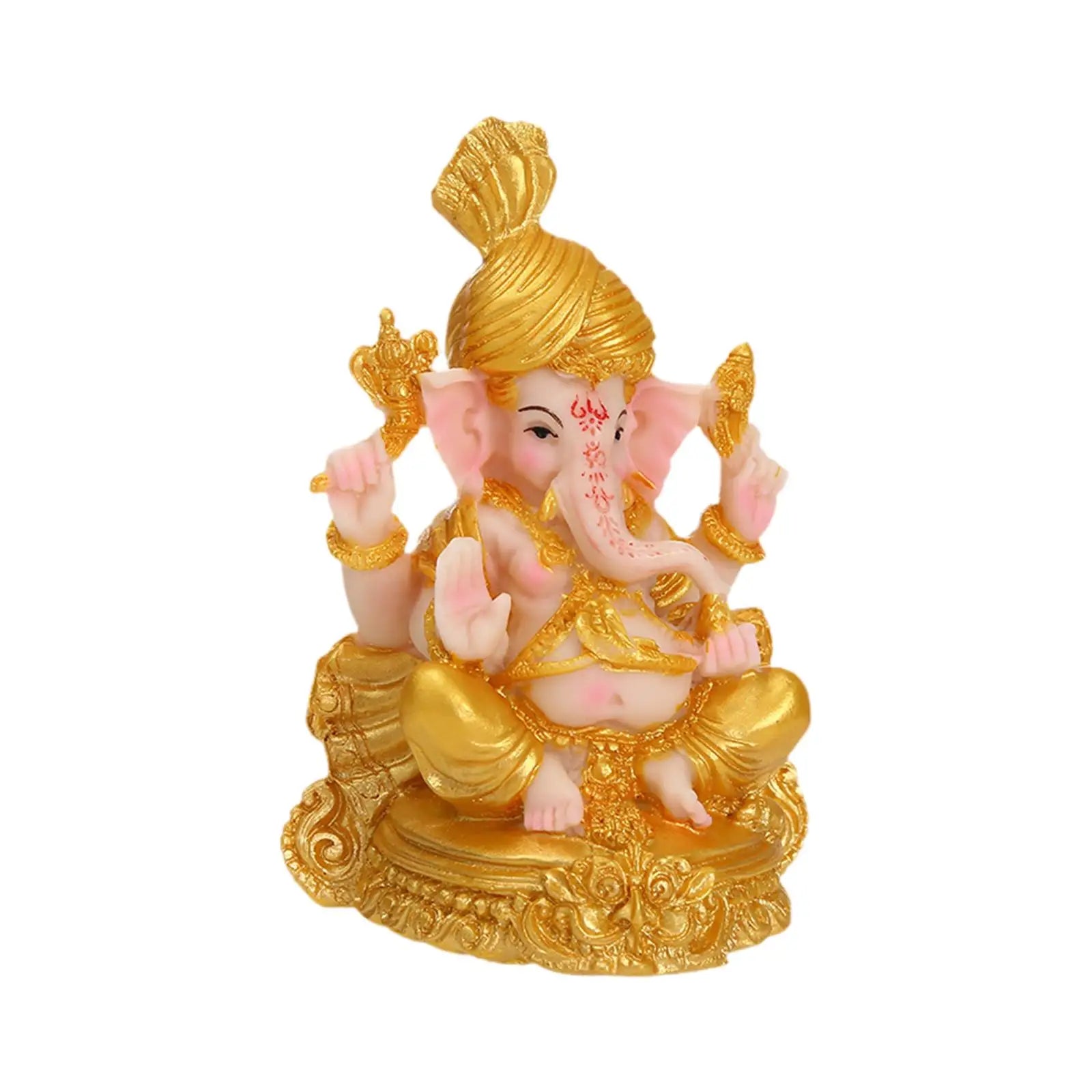 Resin Elephant Buddha Statue Craft Decorative Collectible Sculpture Carving Figurine for Bedroom Yard Home Garden Bookshelf Zpaxo