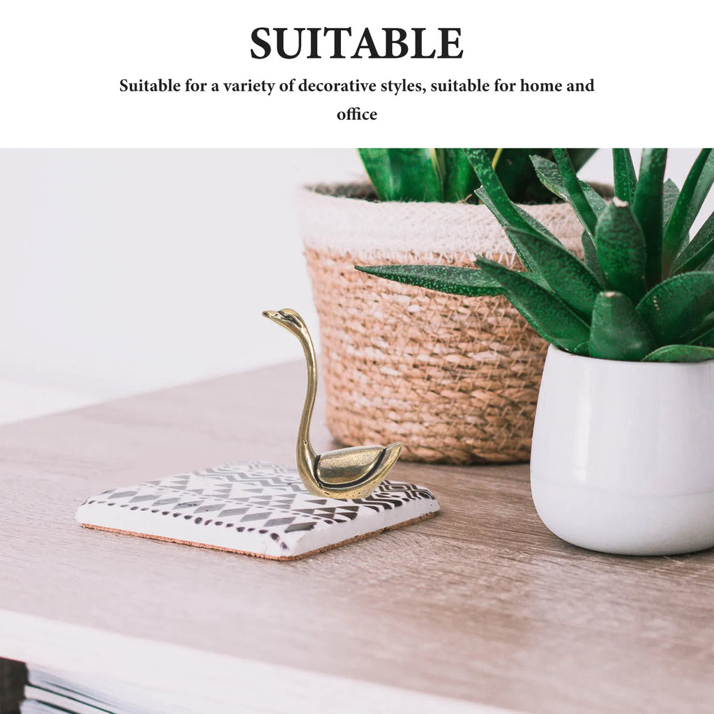 Brass Swan Birds Minimalist Decorative Statues Tabletop Living Room