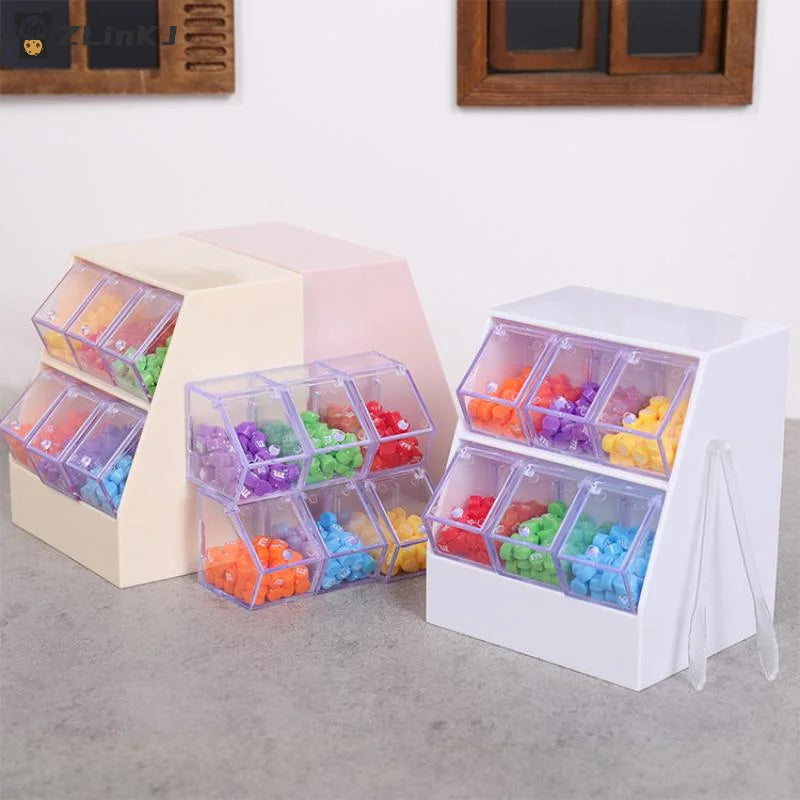 ▶1 Set Mini Supermarket Scene Ornament 1/12 Simulation Candy Display Rack Drawer Cabinet Model Dollhouse Furniture Decoration Zpaxo
