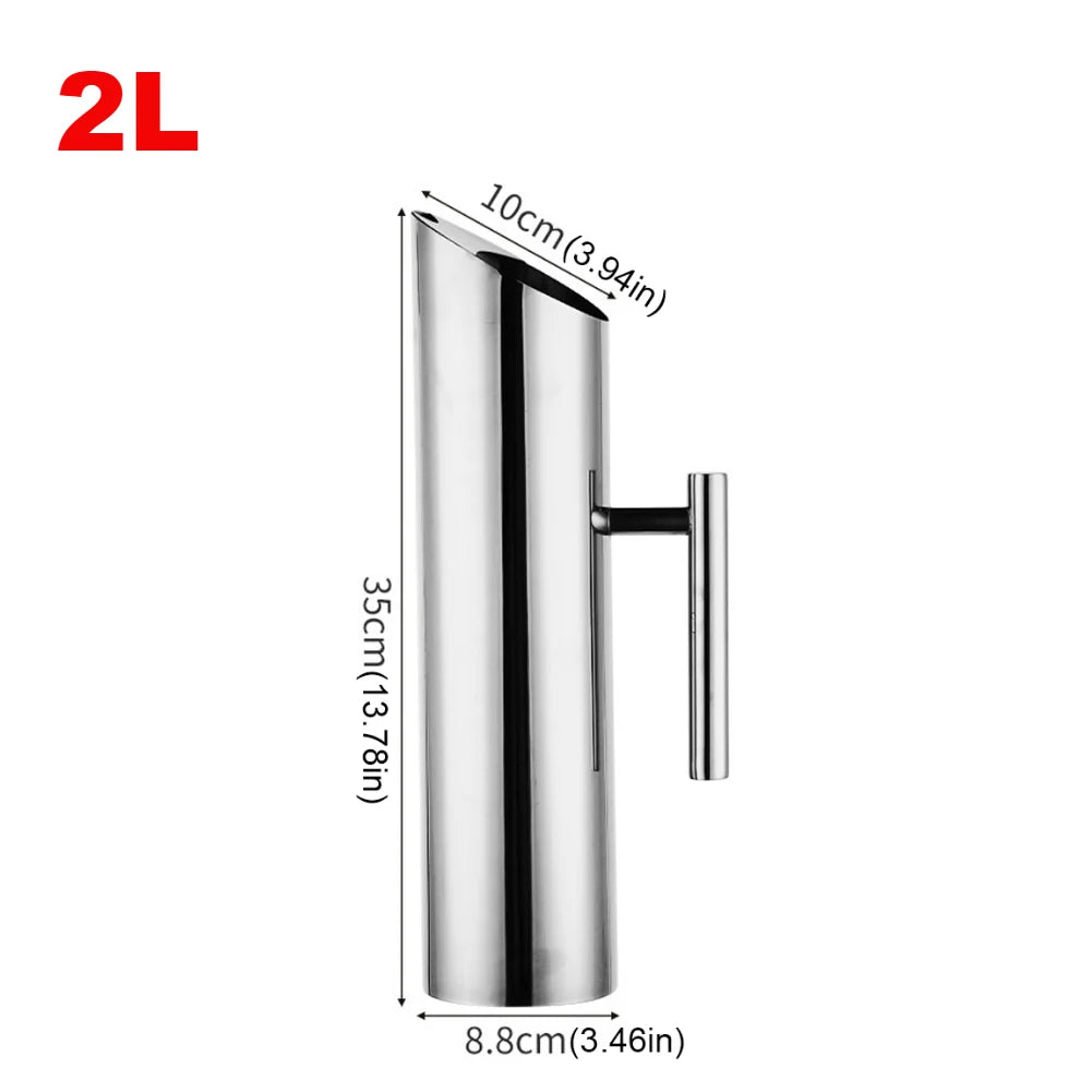 1 Stainless Steel Pitcher Pot Bar Hotel KTV Restaurant Kitchen Ice Zpaxo 2L