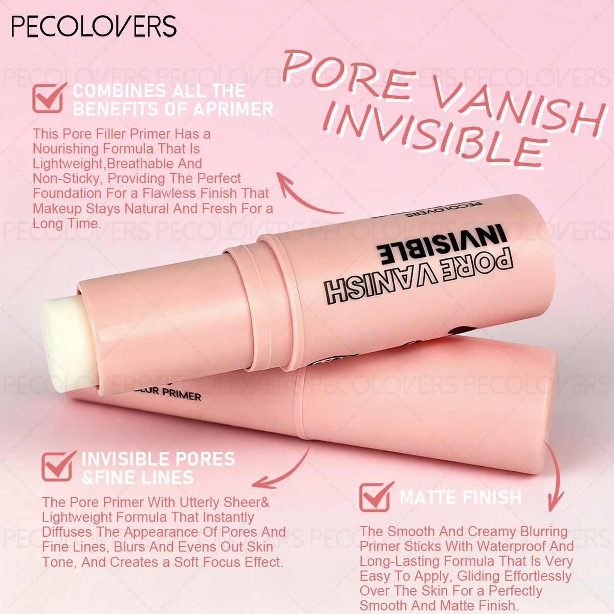 1PC Perfect Makeup Invisible Pore Base Stick - Soft Texture, Light and Non-greasy, Gentle, Hides Pores and Lemishes Zpaxo