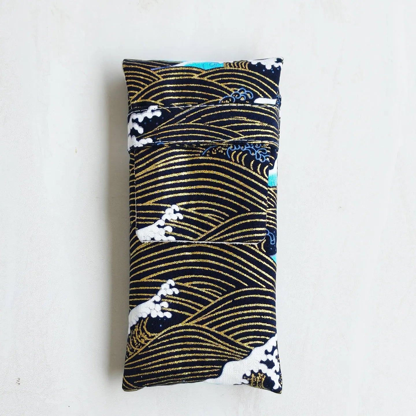 Cloth Art Pen Bag 3-Hole Pencil Bag, Pen Pouch, Pencil Case, Protective Cover, Portable Pencil Case, Velvet-Lined Zpaxo
