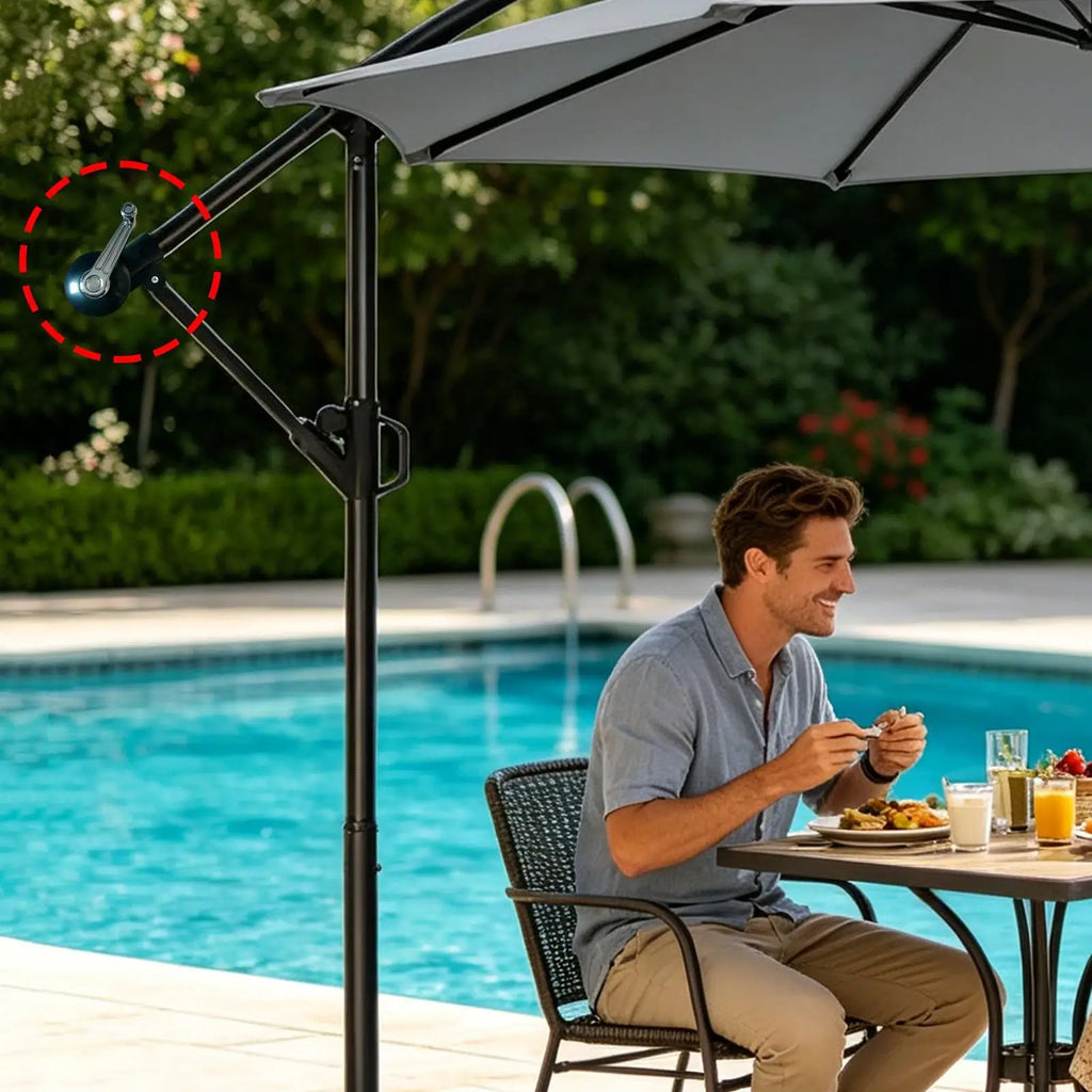 Umbrella Crank Replacement Convenient Weatherproof Patio Umbrella Crank Handle for Men Women Adults Outdoor Garden Market Beach Zpaxo