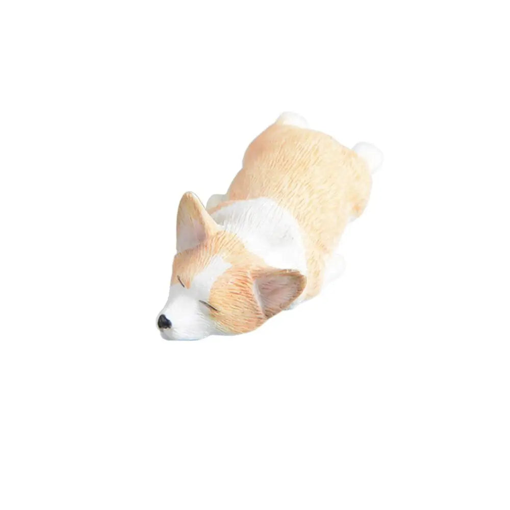 Auto Decoration Dog Doll Children's Resin Figures Mini Animal Car Zpaxo yellow 1