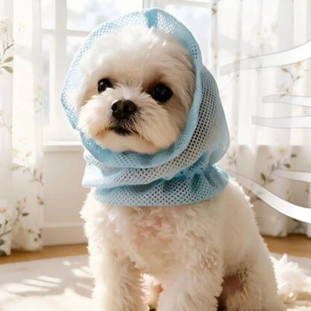 Dog Ear Wrap Breathable Mesh Protector Anti Mosquito Pet Head Cover