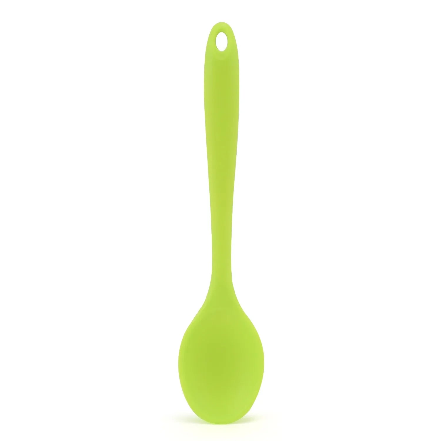 Hot Silicone Spoon Tableware Small Mixing Spoon Denser Salad Seasoning Denser Spoon Kitchen Small Tool Zpaxo Green