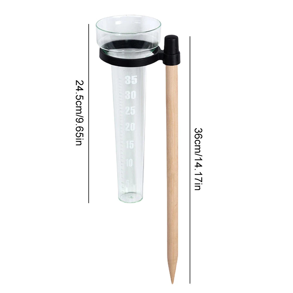 Garden Outdoor Yard Rainfall Measurement Up Rainwater Gauge Rain