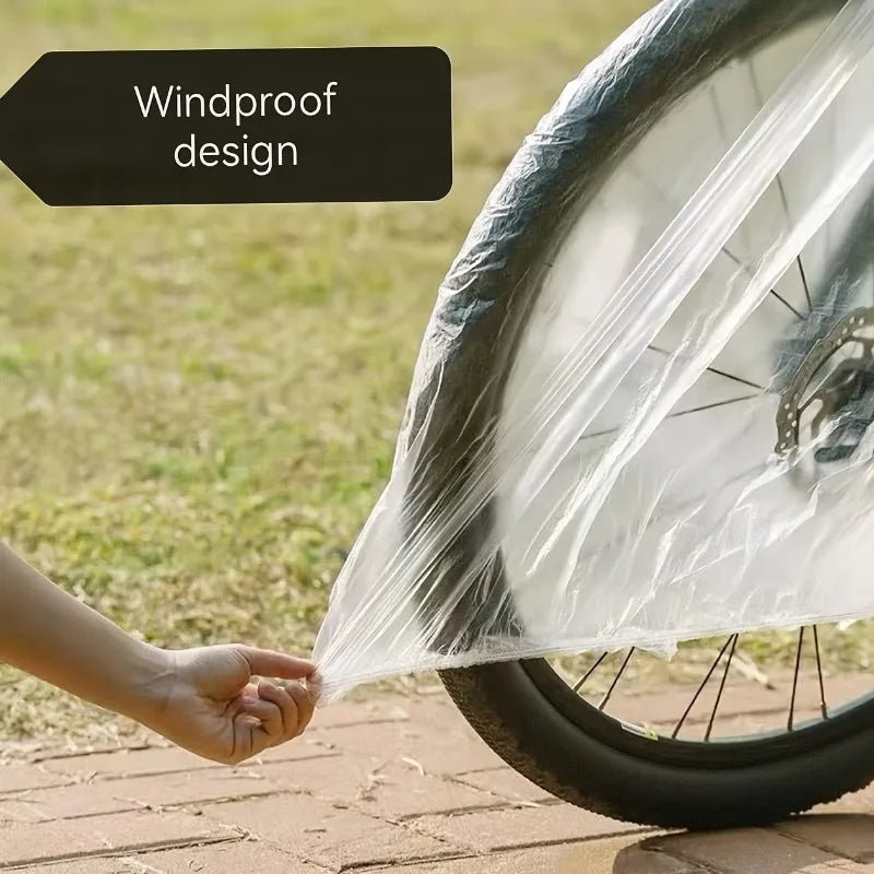 Durable Transparent PVC Bicycle Cover Waterproof Easy Install Road