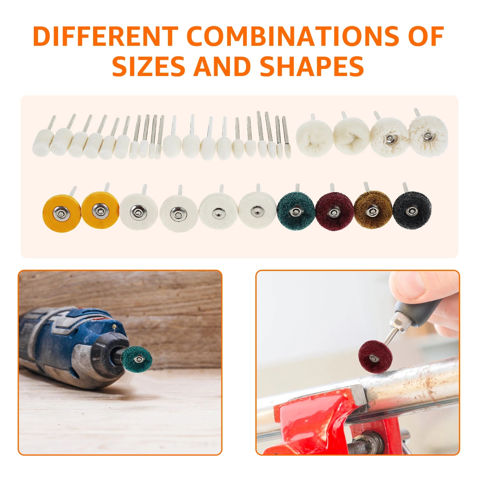 134Pcs Mini Cloth Buffing Wheel Multiple Materials Grinder Precise Efficient For Gold Silver Jewelry Mirror Polishing Tools 2025 Zpaxo