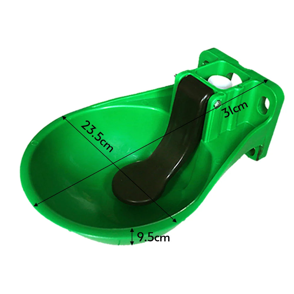 Water Bowl for Small Animals Automatic Cow Drinking Water Bowl Livestock Waterer ABS Material for Cow Horse Donkey Sheep Zpaxo green