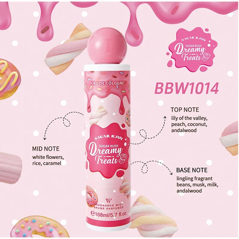 Sublime Gourmet Fragrance Mist, Unisex Fresh Berry Sweet Cookie Chocolate Cream Scent Body Spray 168ml Alluring Aroma Splash Zpaxo