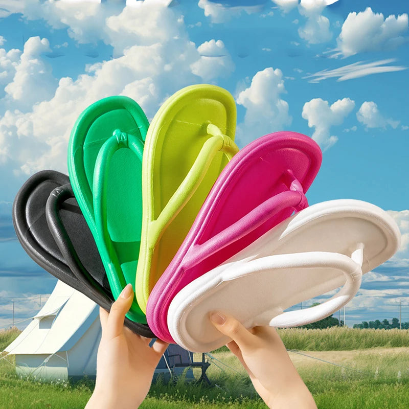Summer Candy Colors Flip Flops Beach Soft Bottom Flat Slippers Women