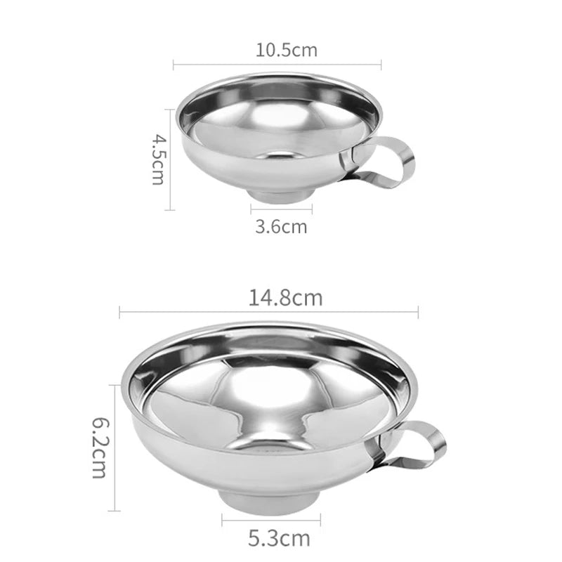 Stainless Steel Wide Mouth Funnel Canning Cup Jam Salad Dressing