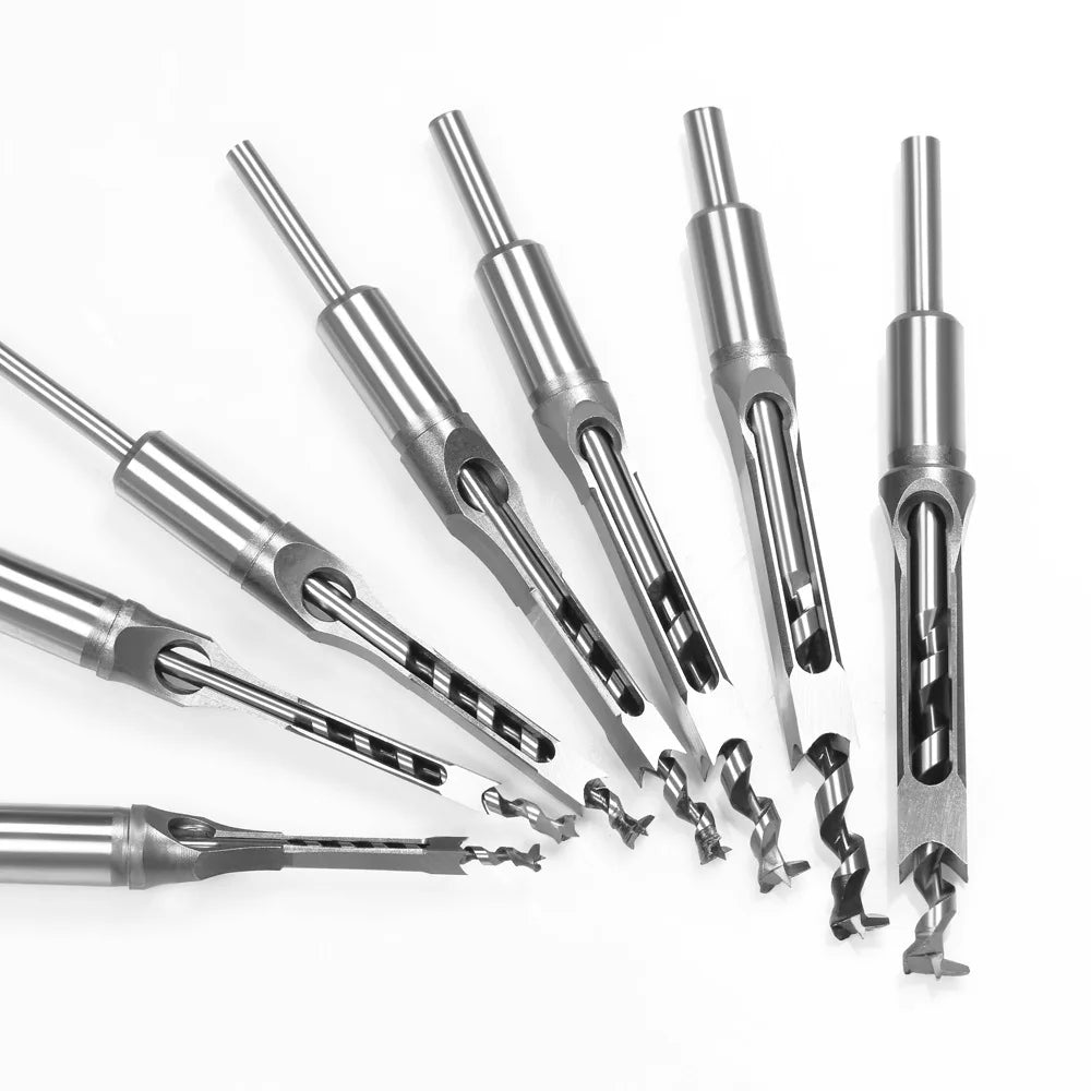 Woodworking Square Drill Bits HSS Twist Hole Auger Mortising Chisel Zpaxo