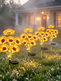 Six-headed Sunflower Solar Light Patio Holiday Party Garden