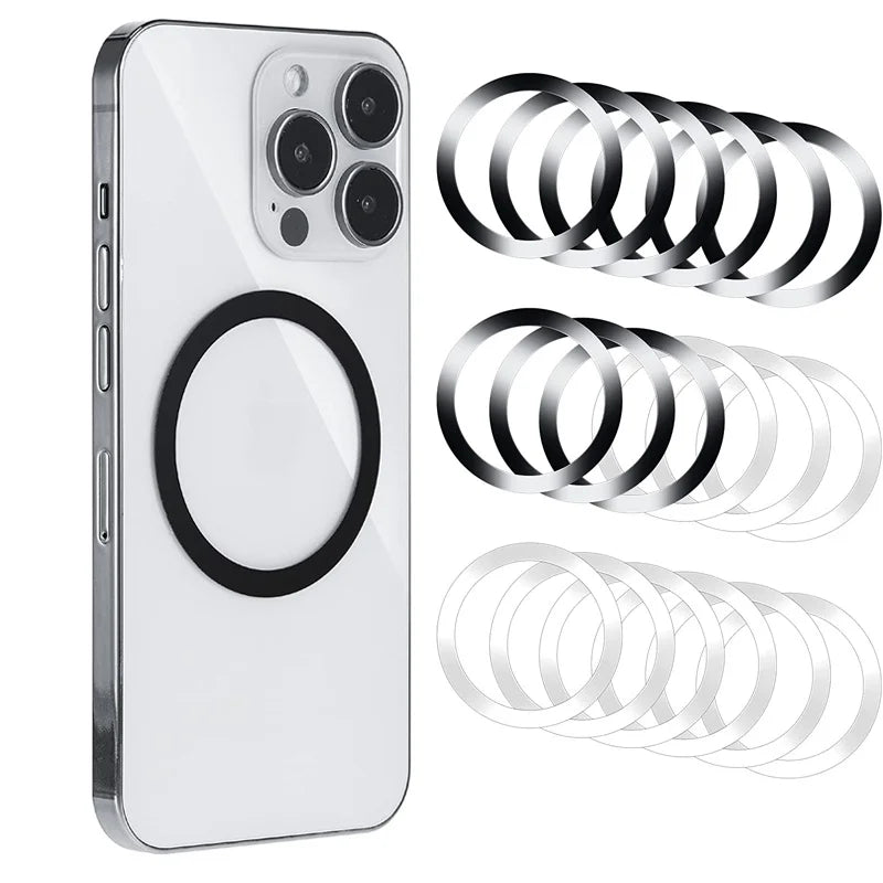 Universal Magnetic Metal Plate Ring Magsafe Iphone Wireless Charger