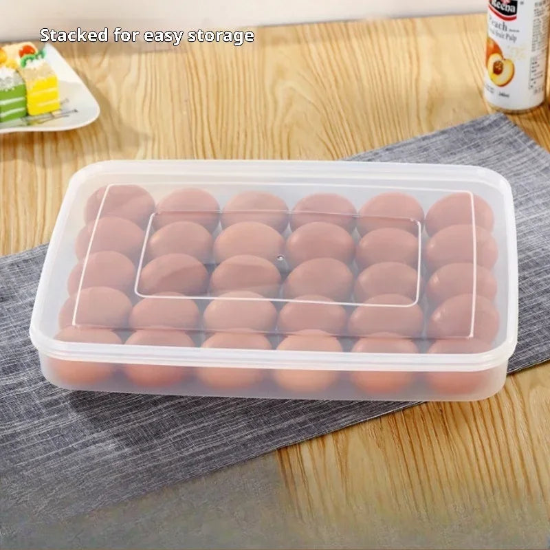 Hot 1PC 30 Grids Large Capacity Egg Box Refrigerator Storage Box Plastic Food Preservation Egg Storage Refrigerator Storage Box Zpaxo