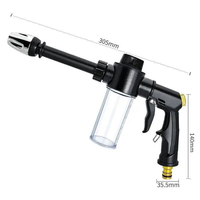 High-Pressure Car Wash Gun with Foam Cannon & Garden Spray