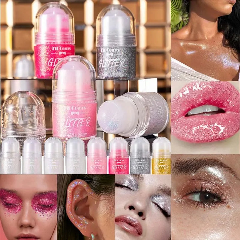 Sparkling Sequins Glitter Gel Face Body Eye Painting Shine Liquid Zpaxo