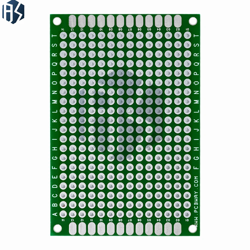 Universal FR-4 Prototype PCB Kit (5PCS) - 4x6cm 1.6mm Thick, Tin-Plated, 2.54mm Standard Pitch (1.6x2.4") Zpaxo