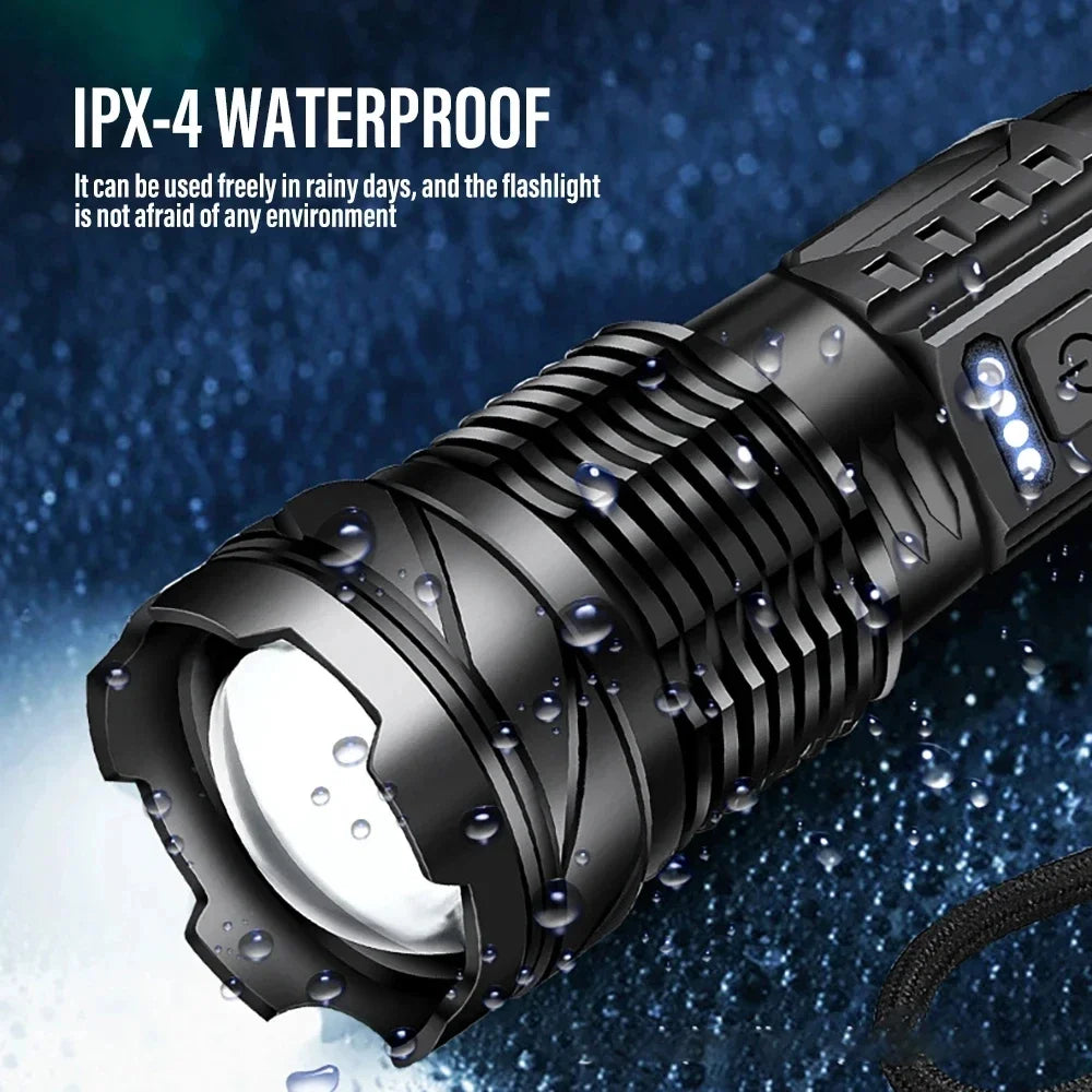 KDULIT LED Tactical Flashlight – Rechargeable, 7 Modes, Zoom