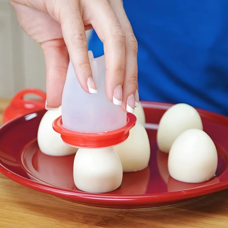 6-Piece Silicone Egg Poachers Non-stick Heat-resistant Cooking Cups