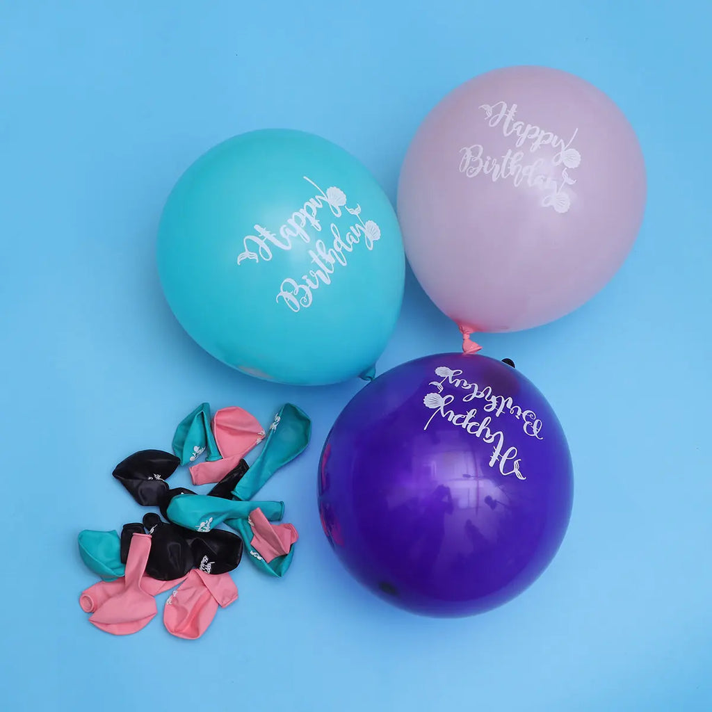 Mermaid Printing Balloons Confetti Latex Birthday Party Supplies