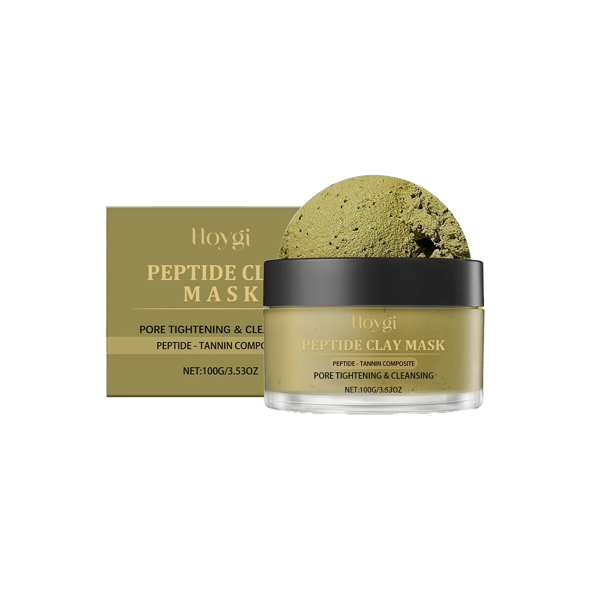 HOYGI 100g Pore Refining Clay Mask Kaolin Tea Extract Deep Cleansing Control Facial Treatment for Oily Skin Non Drying Formula Zpaxo 1PC