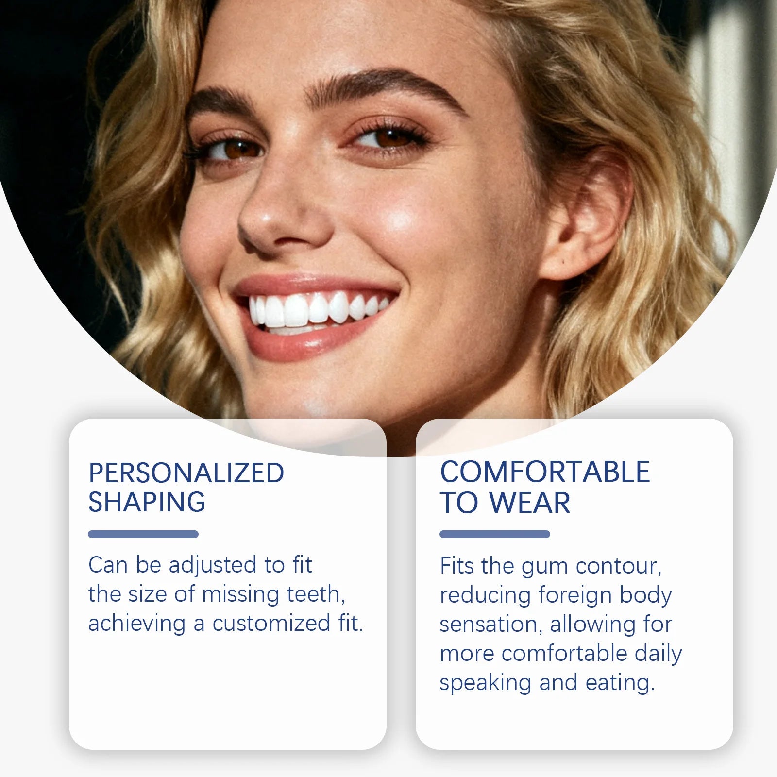Moldable denture gel for custom false teeth,convenient to use,effectively boosts your smile and restores confident dental beauty Zpaxo