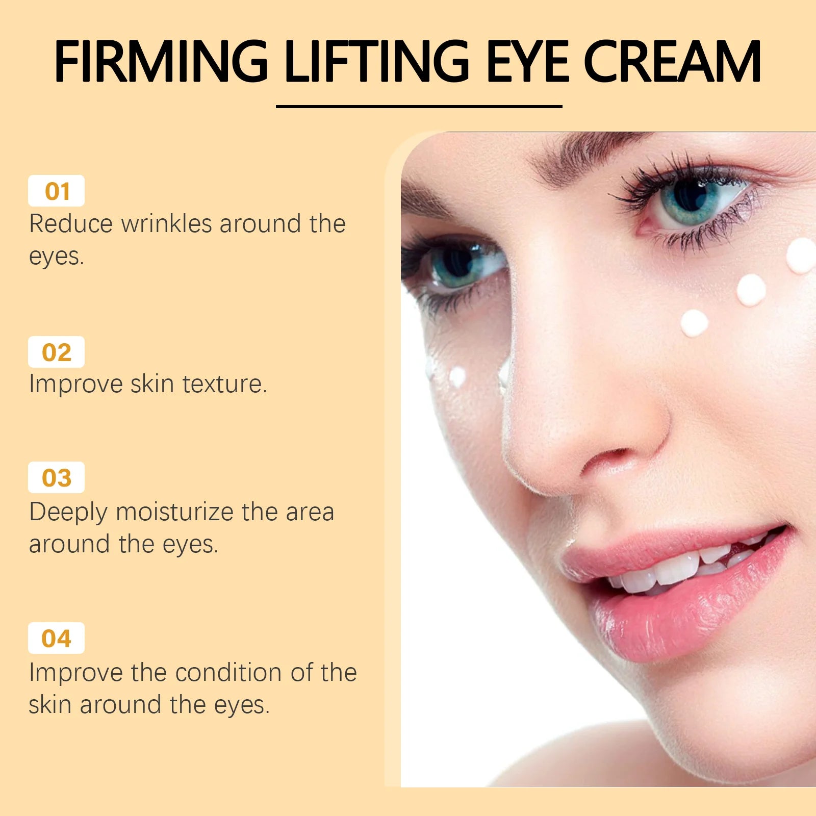Eye Cream Care Firming Anti-Wrinkle Retinol Under Eye Lightening Dark Circles Eye Bags Removal Anti Puffiness Anti-Aging Zpaxo