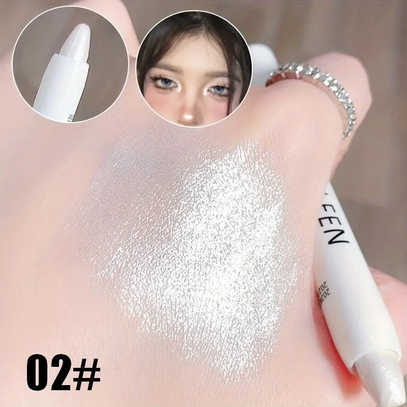 Shimmering Highlight Stick Glitter White Eyeshadow Pencil Bright Eyes Zpaxo 02
