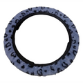Warm&cozy Steering Wheel Cover Leopard Heart Print Soft Car Steer Zpaxo Blue