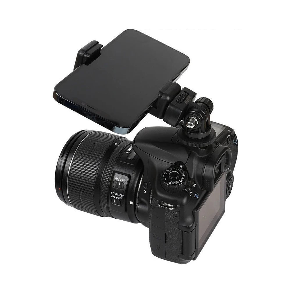 Camera Shoe Phone Holder 360 Rotation Mobile Clip Monitor Flexible