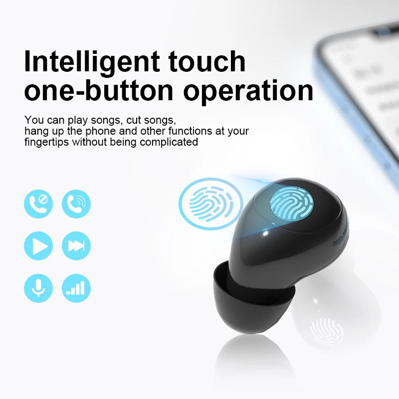 Mini Invisible Earphones Bluetooth 5 3 Headphones Wireless Headsets