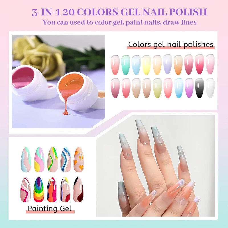 Pat Painting 3d Nail Art Gel No Flowing Full Coverage Creamy Zpaxo
