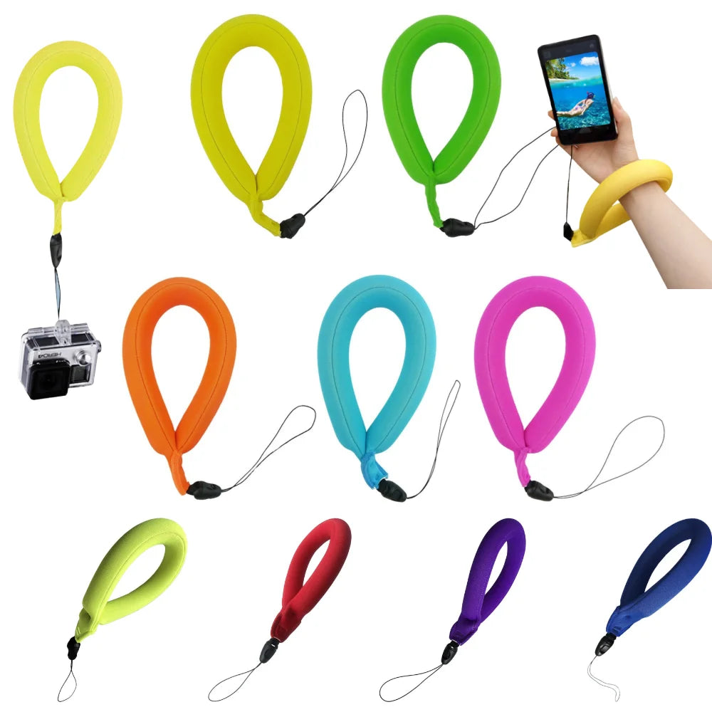 Ajustable Floating Strap Waterproof Camera Cell Phone Float Underwater Wrist Strap For GoPro Accessories Nikon Canon Fujifilm Zpaxo