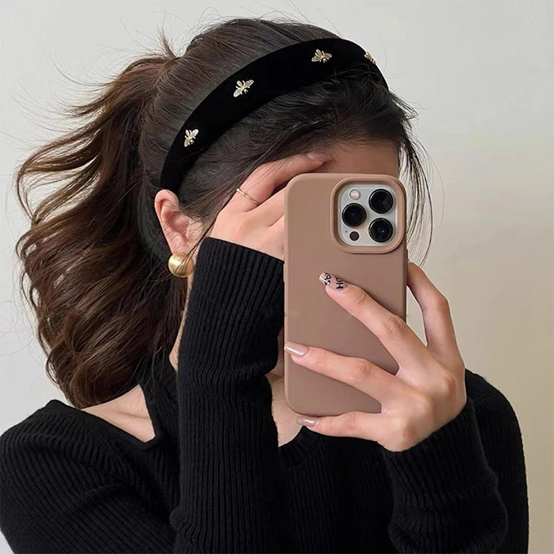Wide Bee Hair Hoop French Fashion Retro Hairbands Women Girls Zpaxo