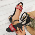 2026 New Women Sandals Gold and Silver Low Heel Casual Shoes Women Open Toe Summer Light Fashion Women Shoes Zapatos De Mujer Zpaxo Red 37